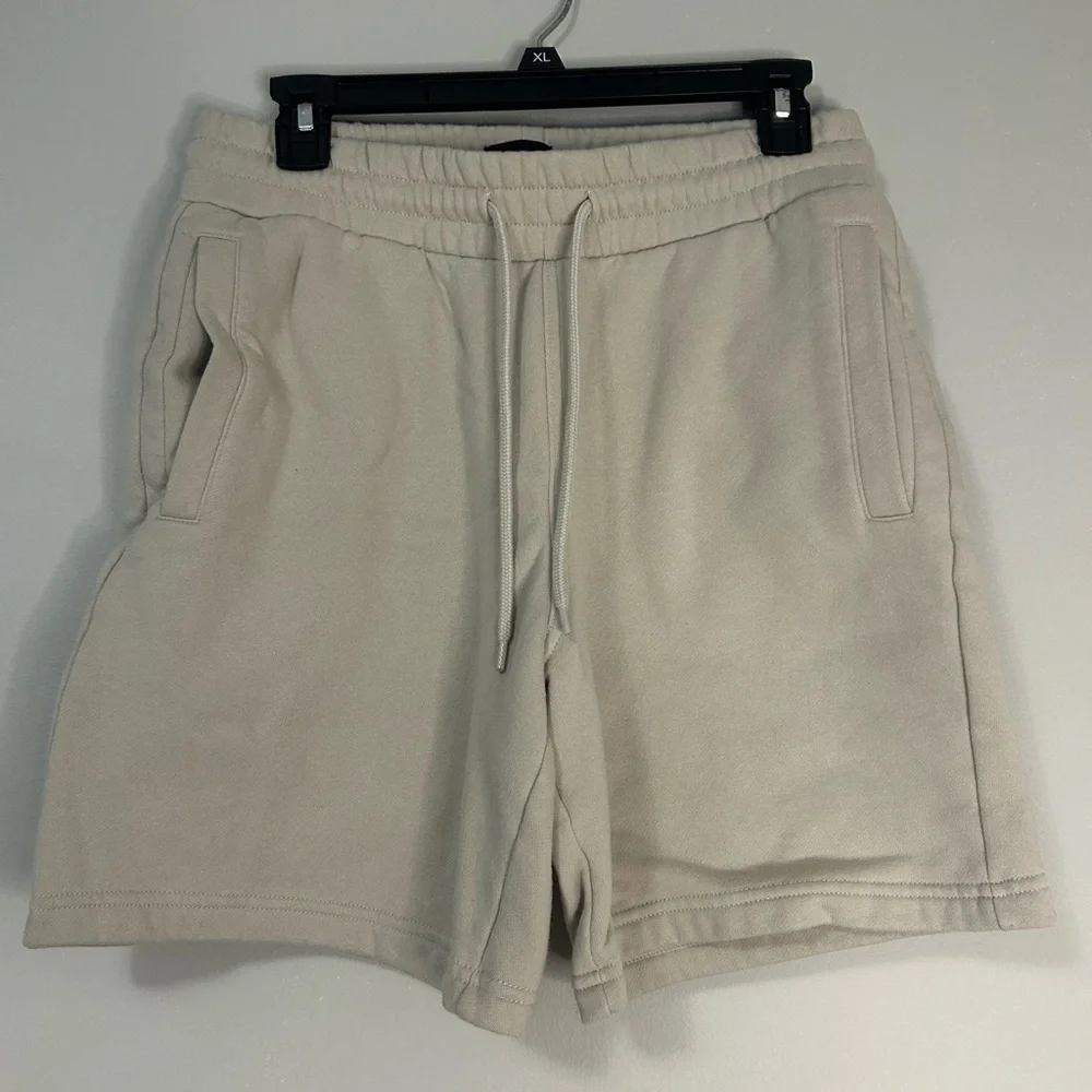 Men’s H&M Beige Casual Drawstring Shorts, Size S